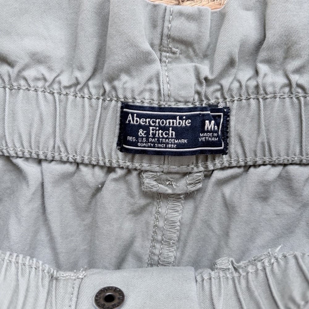 Abercrombie & Fitch Pants Womens Medium Sage Green Paperbag Utility Joggers - Picture 3 of 7